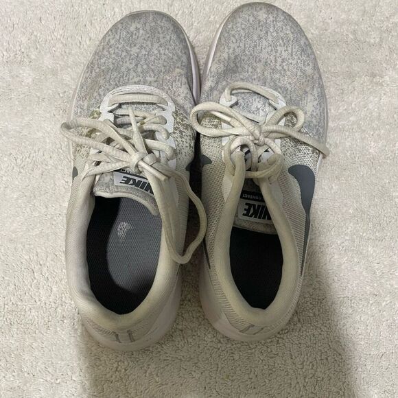Nike Flex Contact Women White Cool Gray Sneakers Size 6.5 Athletic Running Shoes - Picture 8 of 12